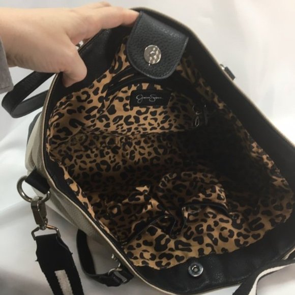 Jessica Simpson Shoulder bag large Black white and - Picture 3 of 3
